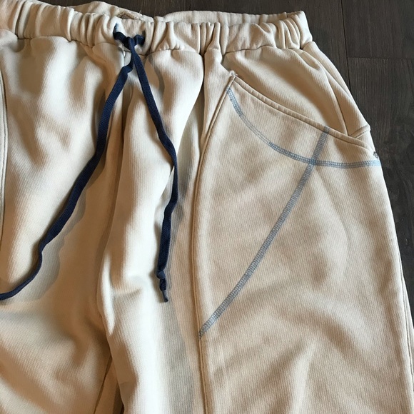 Vintage Mecca Sweat Suit Cream Baby Blue Navy Mens XL - Picture 7 of 8